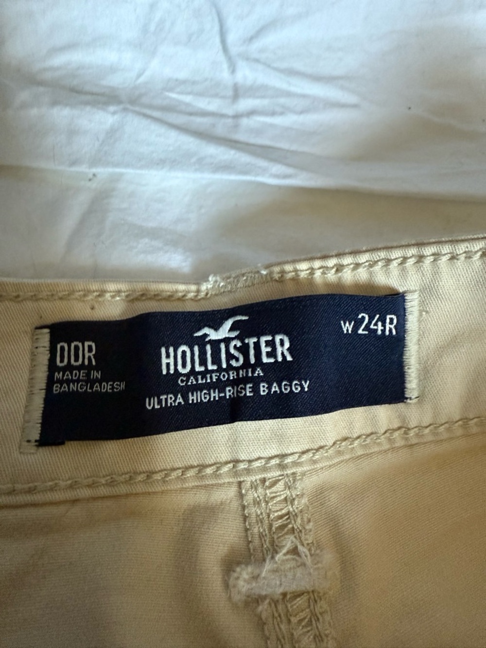 Hollister Khaki Tan Low Rise Baggy Cargo Pants Size 24 - Picture 4 of 10